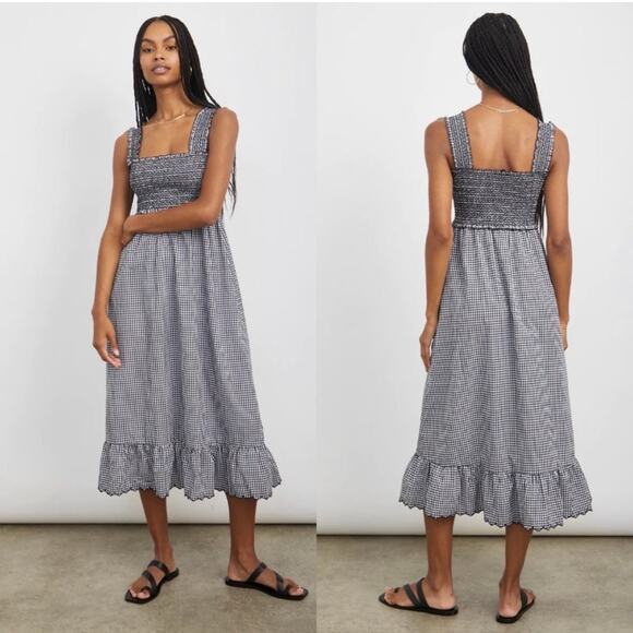 Rails Dresses & Skirts - Rails Rumi Gingham Midi Dress in Black Mini Gingham